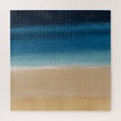 モダン金ゴールドブルーウォーター色抽象芸術絵画ズ ジグソーパズル (縦)