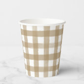 モダン金ゴールドプレードブライダルシャワー結婚ズ 紙コップ (裏面)