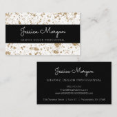 モダン金ゴールドプロフェッショナル名刺 名刺 (正面/裏面)