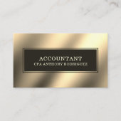 モダン金ゴールドプロフェッショナル担当 名刺 (正面)