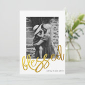 モダン金ゴールドプ賛美オ重ね合せファミリ 案内状 (スタンド正面)