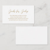 モダン金ゴールドベビーシンプル本 エンクロージャーカード (正面/裏面)