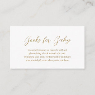 モダン金ゴールドベビーシンプル本 エンクロージャーカード