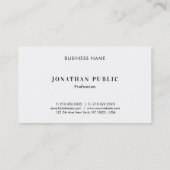 モダン金ゴールドホワイトクリエイティブミニマルテンプレート 名刺 (裏面)