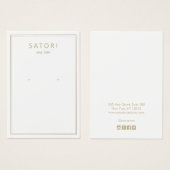 モダン金ゴールドホワ縁どイトイヤリングジュエリー表示 (正面&裏面)