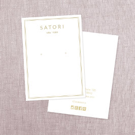 モダン金ゴールドホワ縁どイトイヤリングジュエリー表示