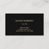 モダン金ゴールドボートレンタル販売メンテナンスブラック 名刺 (裏面)