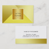 モダン金ゴールドポリゴコンテンポラリーン 名刺 (正面/裏面)