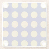 モダン金ゴールドミッドナイトブルーユニークプレーン ガラスコースター (裏面)