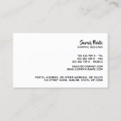 モダン金ゴールドミニマモノグラムのリスト 名刺 (裏面)