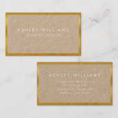 モダン金ゴールドミニマリストKraft名刺 名刺 (正面/裏面)