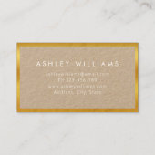 モダン金ゴールドミニマリストKraft名刺 名刺 (裏面)