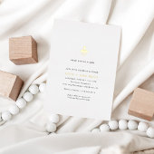 モダン金ゴールドミニマルおしゃぶり中性赤ちゃんシャワー 箔招待状