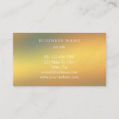 モダン金ゴールドミニマルシルク金属白色  名刺 (裏面)