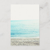 モダン金ゴールドヤシの木のビーチ写真の結婚詳細 エンクロージャーカード (裏面)