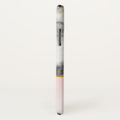 モダン金ゴールドリボン付きスモーキーな灰色の大理石 Case-Mate iPhoneケース (裏面/右)