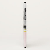 モダン金ゴールドリボン付きスモーキーな灰色の大理石 Case-Mate iPhoneケース (裏面/左)