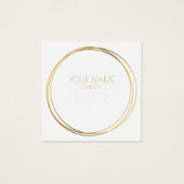 モダン金ゴールドリングのイヤリング表示カード (正面)