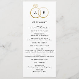 モダン金ゴールドリングや輪カスタムウェディングプログラム プログラム