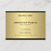 モダン金ゴールドルッエレガントクトレンディーグラマリールクセ 名刺 (正面)