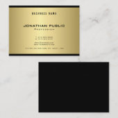 モダン金ゴールドルッエレガントクトレンディーグラマリールクセ 名刺 (正面/裏面)