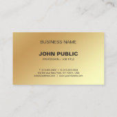 モダン金ゴールドルッエレガントシンプルクCHIC 企業の 名刺 (裏面)