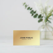 モダン金ゴールドルッエレガントシンプルクCHIC 企業の 名刺 (スタンド正面)