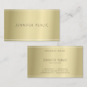 モダン金ゴールドルッシンプルクプロフェッショナルテンプレート 名刺 (正面/裏面)
