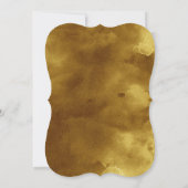 モダン金ゴールドレタリング写真1歳の誕生日 招待状 (裏面)