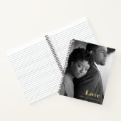 モダン金ゴールドレタリング |愛 ノートブック (内部)