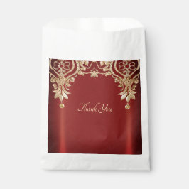 モダン金ゴールドレッドフローラ優先バッグ フェイバーバッグ