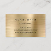 モダン金ゴールドロゴ写真 名刺 (裏面)