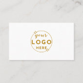 モダン金ゴールドロシンプルゴのアイコンカスタムソーシャルメディア 名刺 (裏面)