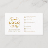 モダン金ゴールドロシンプルゴのアイコンカスタムソーシャルメディア 名刺 (正面)