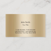 モダン金ゴールド三角火球リムジン 名刺 (裏面)