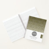 モダン金ゴールド会社のロゴの電話番号のプロモーション ノートブック (内部)