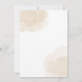 モダン金ゴールド円フローラ結婚 招待状 (裏面)