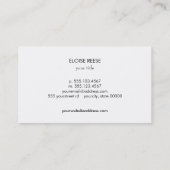 モダン金ゴールド円美しいサロン 名刺 (裏面)