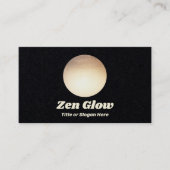 モダン金ゴールド円（黒） 名刺 (正面)