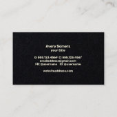 モダン金ゴールド円（黒） 名刺 (裏面)