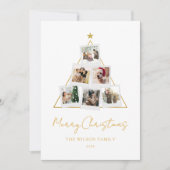 モダン金ゴールド写真コラージュ シーズンカード (正面)