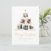 モダン金ゴールド写真コラージュ シーズンカード (スタンド正面)