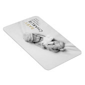 モダン金ゴールド写真ベビー誕生発表 マグネット (右側)