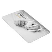 モダン金ゴールド写真ベビー誕生発表 マグネット (右側)