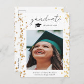 モダン金ゴールド写真科 案内ポストカード (正面/裏面)