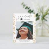 モダン金ゴールド写真科 案内ポストカード (スタンド正面)