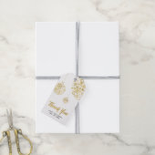 モダン金ゴールド冬パーティーありがとうギフトラベル ギフトタグ (より糸付き)