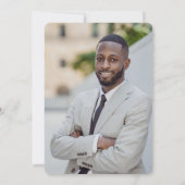 モダン金ゴールド医師卒業会 招待状 (裏面)