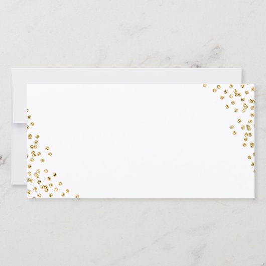 モダン金ゴールド卒業写真ありがとう サンキューカード (裏面)