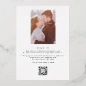 モダン金ゴールド名 |写真の編集可能な日付を保存 箔招待状 (裏面)